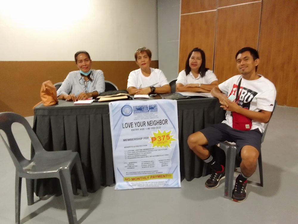 The Libintia Caja Mortuary Care team at a Love Your Neighbor Program booth in General Santos City